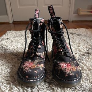 Dr. Martens Floral Canvas Boots - Women’s 8